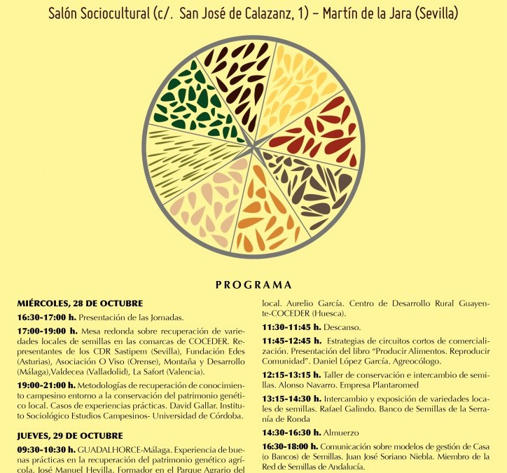 Jornades sobre ‘Conservació de la Biodiversitat Agrària i Sobirania Alimentària’, San Martín de la Jara (Sevilla), 28-29 octubre