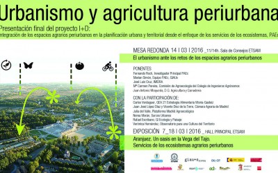 Jornada 'El urbanismo ante los retos de los espacios agrarios periurbanos', Madrid, 14 DE MARZO