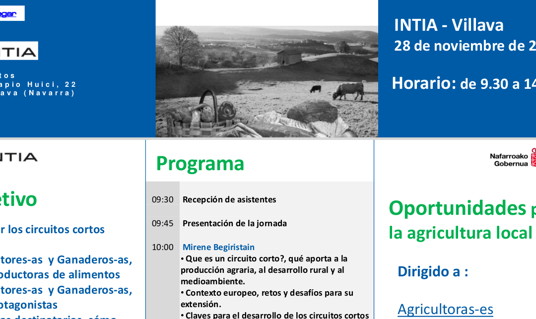 Jornada sobre Circuitos Cortos de Comercialización, Villava (Navarra), 28 noviembre