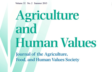 Ens han publicat un article a la revista Agriculture and Human Values